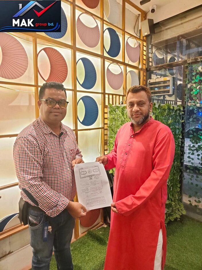 MAK Group BD booking confirmation document handover with client